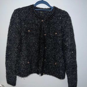 Great Condition Maje Sequin Cardigan (Black)